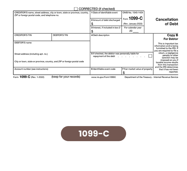 Form 1099-C, Cancellation of Debt