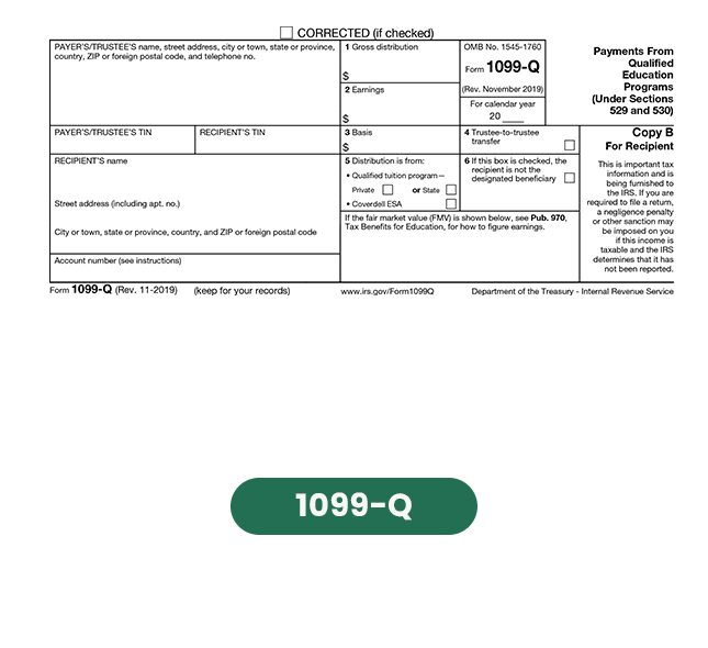 Form 1099-Q, Payments From Qualified Education Programs 
