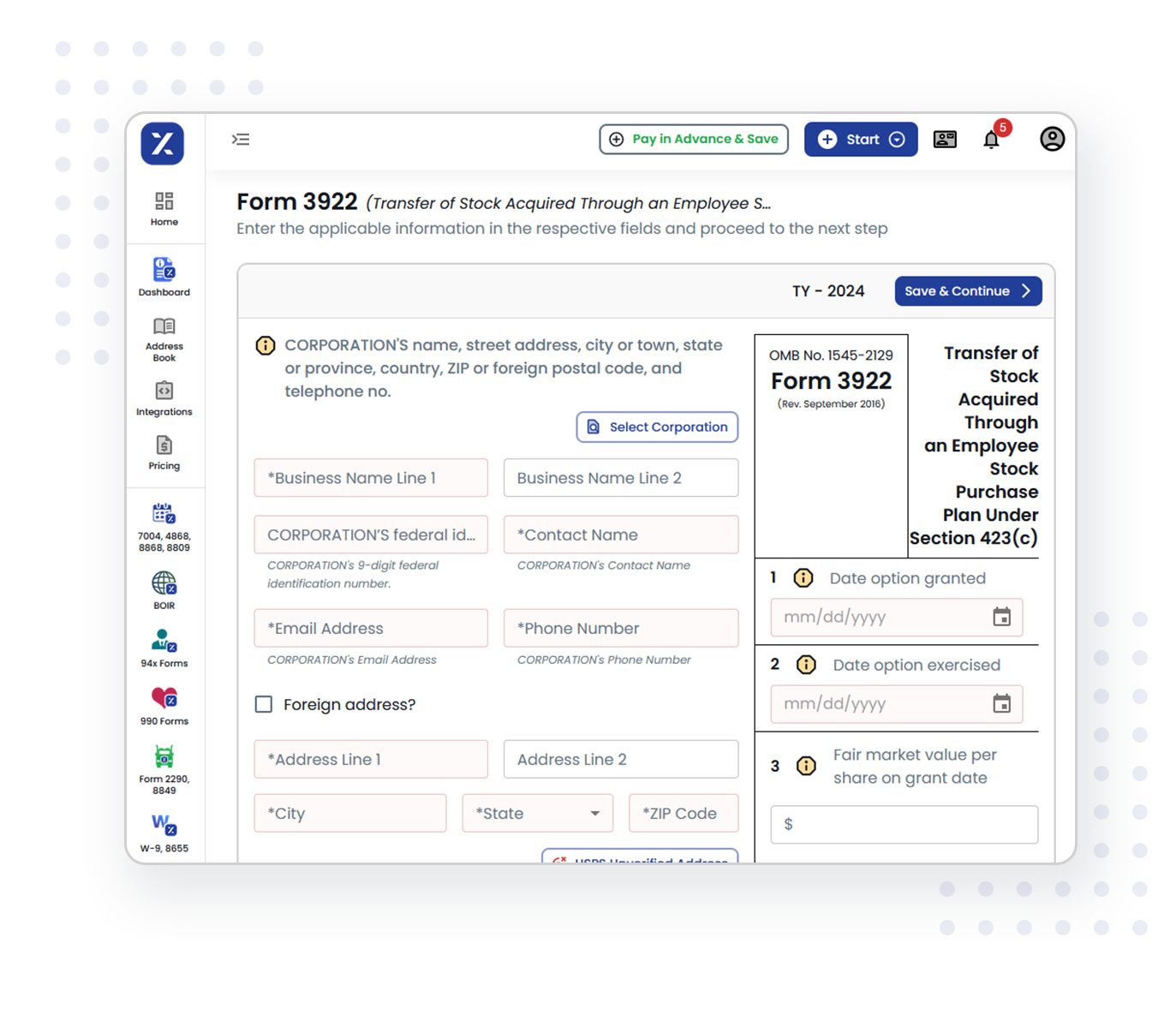 E-File Your 3922 Form in Just 3 Easy Steps 
