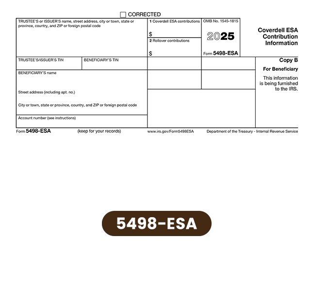 Report Coverdell ESA Contribution Information to the IRS and account beneficiaries. 