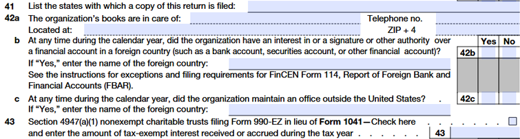 Line 41 - List of States