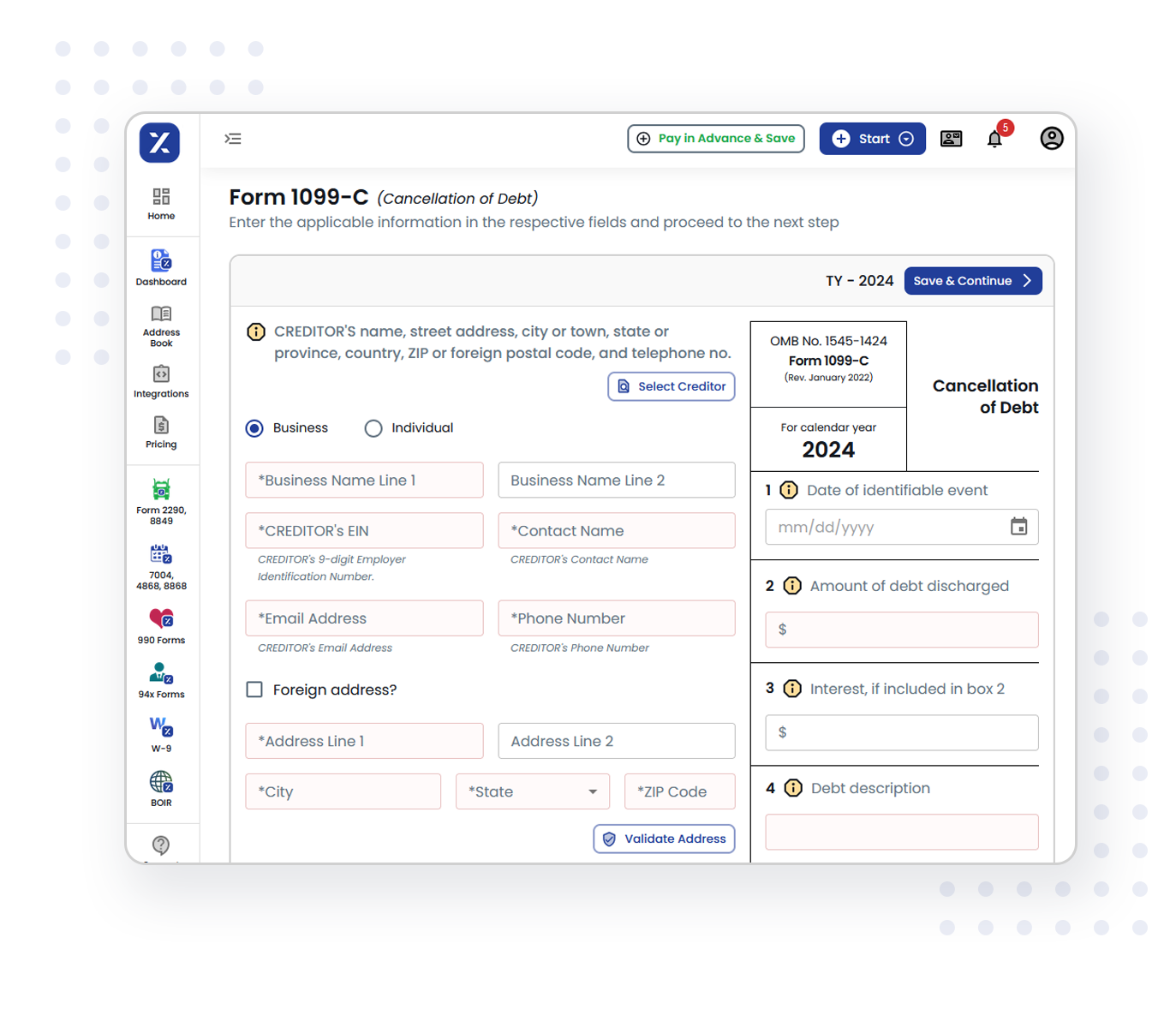 3 Simple Steps to File Form 1099-C Online
