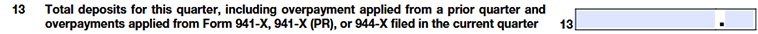 Line 13: Total Deposits for This Quarter